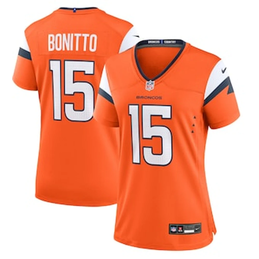 Women's Nike Nik Bonitto  Orange Denver Broncos Team Game Jersey