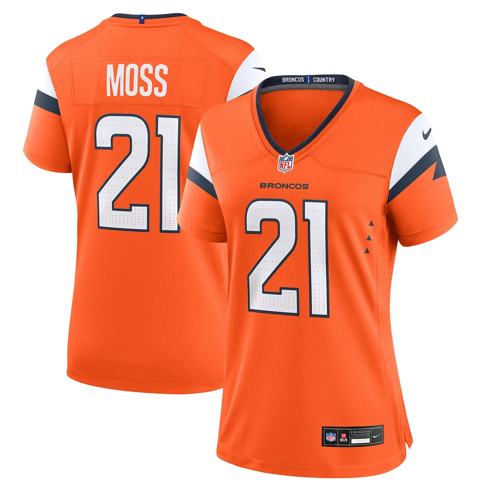 Women's Nike Riley Moss  Orange Denver Broncos Team Game Jersey