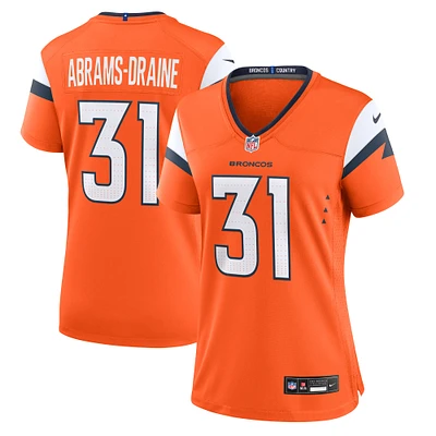 Women's Nike Kris Abrams-Draine  Orange Denver Broncos Team Game Jersey