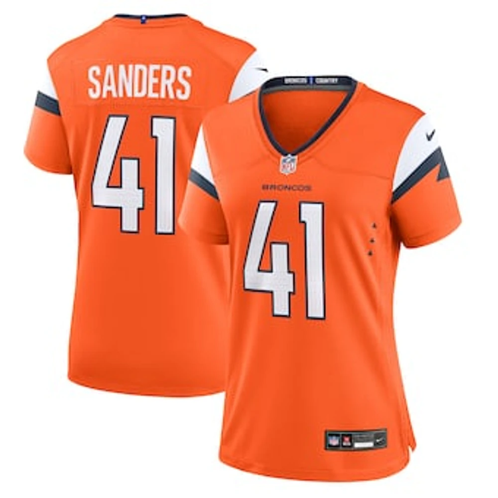 Women's Nike Drew Sanders  Orange Denver Broncos Team Game Jersey