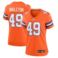 Women's Nike Alex Singleton  Orange Denver Broncos Alternate Game Jersey