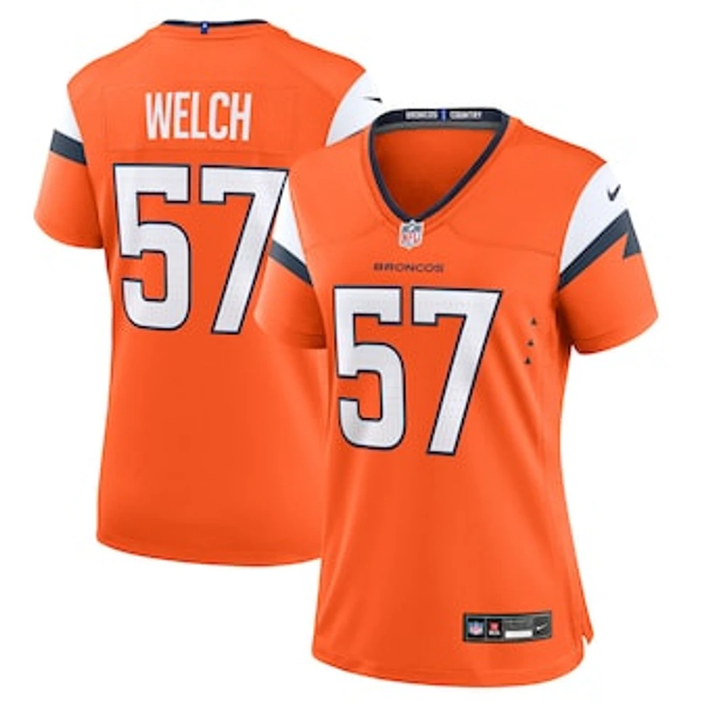 Women's Nike Kristian Welch  Orange Denver Broncos Team Game Jersey