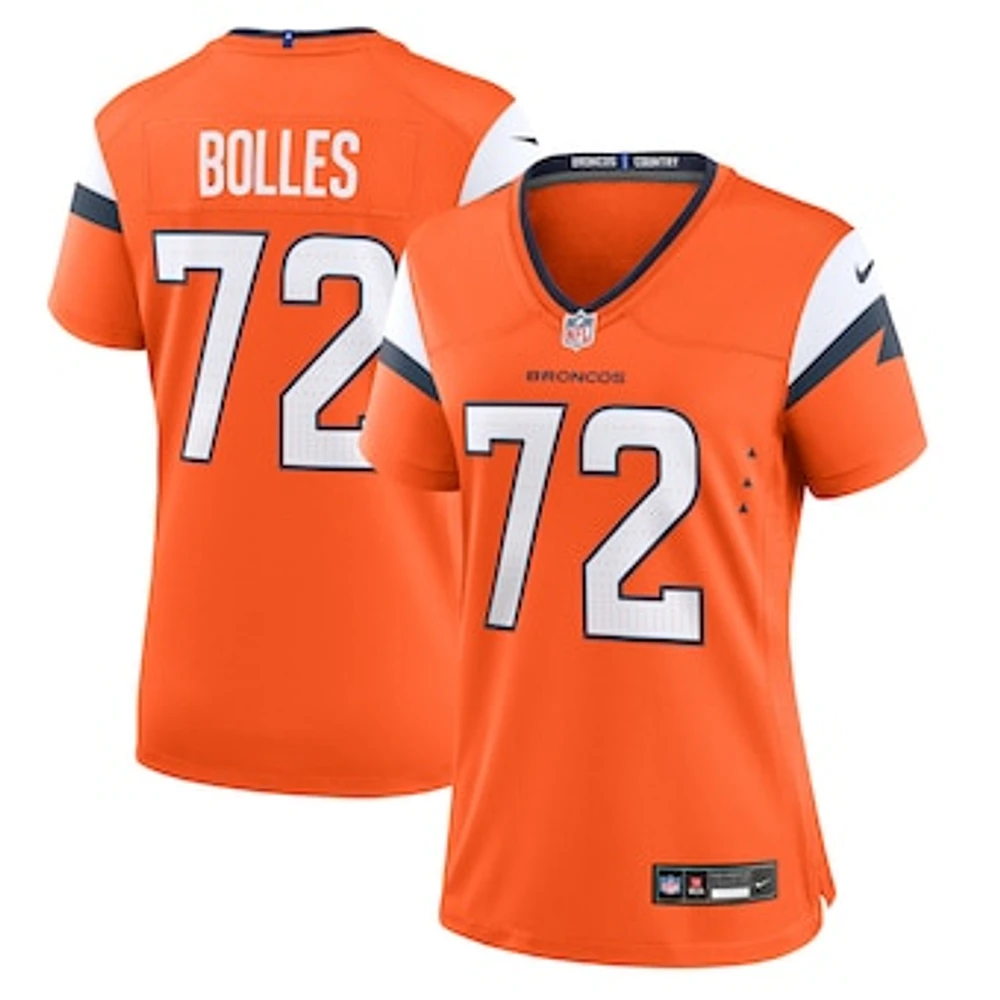 Women's Nike Garett Bolles  Orange Denver Broncos Team Game Jersey