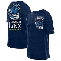 Men's New Era Navy Minnesota Lynx Old School Sport Enzyme Wash Oversized T-Shirt