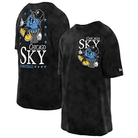 Men's New Era Black Chicago Sky Old School Sport Enzyme Wash Oversized T-Shirt