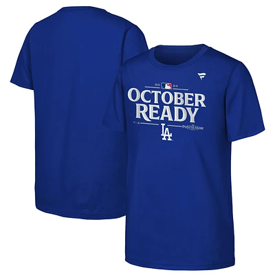 Youth Fanatics  Royal Los Angeles Dodgers 2024 MLB Postseason Locker Room T-Shirt