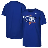 Youth Fanatics  Royal New York Mets 2024 MLB Postseason Locker Room T-Shirt