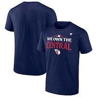 Youth Fanatics  Navy Cleveland Guardians 2024 AL Central Division Champions Locker Room T-Shirt