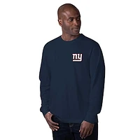 Men's Margaritaville  Navy New York Giants Pregame Long Sleeve T-Shirt