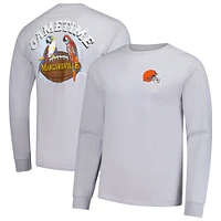 Men's Margaritaville  Gray Cleveland Browns Gametime Long Sleeve T-Shirt