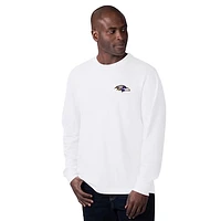 Men's Margaritaville  White Baltimore Ravens Gametime Long Sleeve T-Shirt