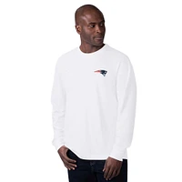 Men's Margaritaville  White New England Patriots Hail Mary Long Sleeve T-Shirt