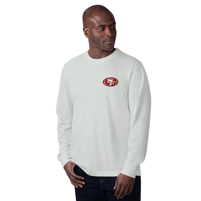 Men's Margaritaville  Gray San Francisco 49ers Sunday Vibes Long Sleeve T-Shirt