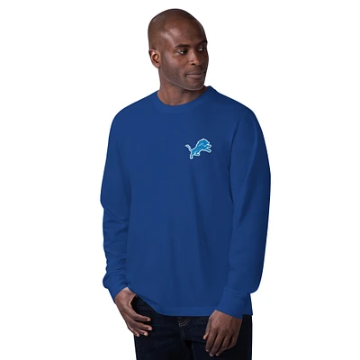 Men's Margaritaville  Royal Detroit Lions Sunday Vibes Long Sleeve T-Shirt