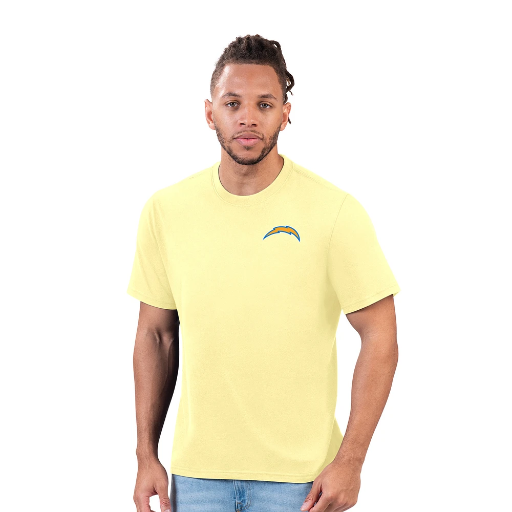 Men's Margaritaville  Yellow Los Angeles Chargers Hail Mary T-Shirt