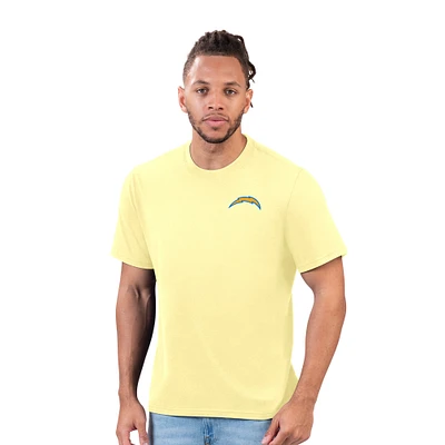 Men's Margaritaville  Yellow Los Angeles Chargers Hail Mary T-Shirt