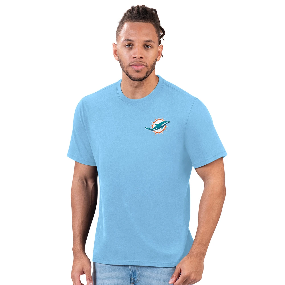 Men's Margaritaville  Blue Miami Dolphins Sunday Vibes T-Shirt