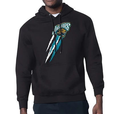Men's Starter Jacksonville Jaguars Retro Team Logo Color Scratch Pullover Hoodie