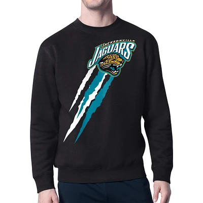 Men's Starter Jacksonville Jaguars Retro Team Logo Color Scratch Pullover Sweatshirt
