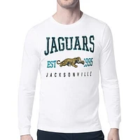 Men's Starter  White Jacksonville Jaguars Retro Team Logo Long Sleeve T-Shirt