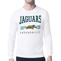Men's Starter  White Jacksonville Jaguars Retro Team Logo Long Sleeve T-Shirt