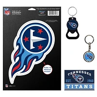 WinCraft Tennessee Titans 4-Pack Key Rings and Magnets Set