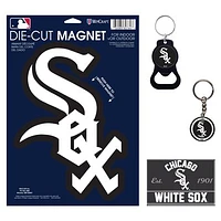 WinCraft Chicago White Sox 4-Pack Key Rings and Magnets Set