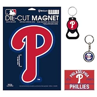 WinCraft Philadelphia Phillies 4-Pack Key Rings and Magnets Set