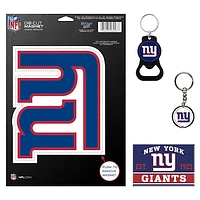 WinCraft New York Giants 4-Pack Key Rings and Magnets Set