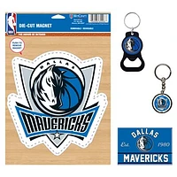 WinCraft Dallas Mavericks 4-Pack Key Rings and Magnets Set