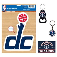 WinCraft Washington Wizards 4-Pack Key Rings and Magnets Set