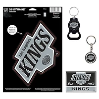 WinCraft Los Angeles Kings 4-Pack Key Rings and Magnets Set