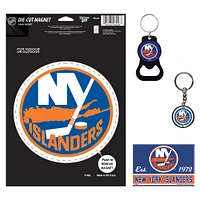 WinCraft New York Islanders 4-Pack Key Rings and Magnets Set