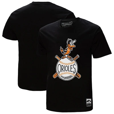 Men's Mitchell & Ness Baltimore Orioles Cooperstown Collection Logo T-Shirt