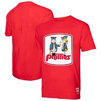 Men's Mitchell & Ness Red Philadelphia Phillies Basic Logo T-Shirt