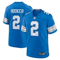 Men's Nike Hendon Hooker  Blue Detroit Lions Team Game Jersey