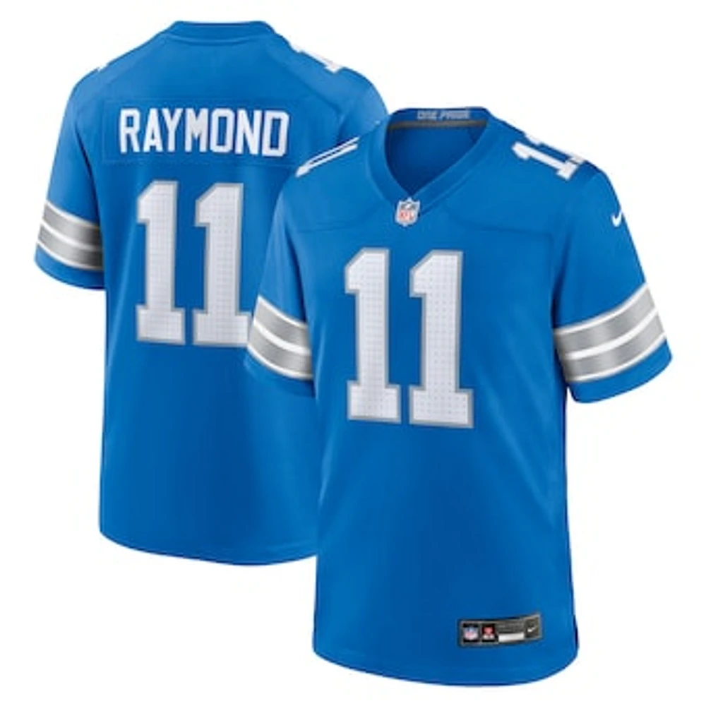 Men's Nike Kalif Raymond  Blue Detroit Lions Team Game Jersey