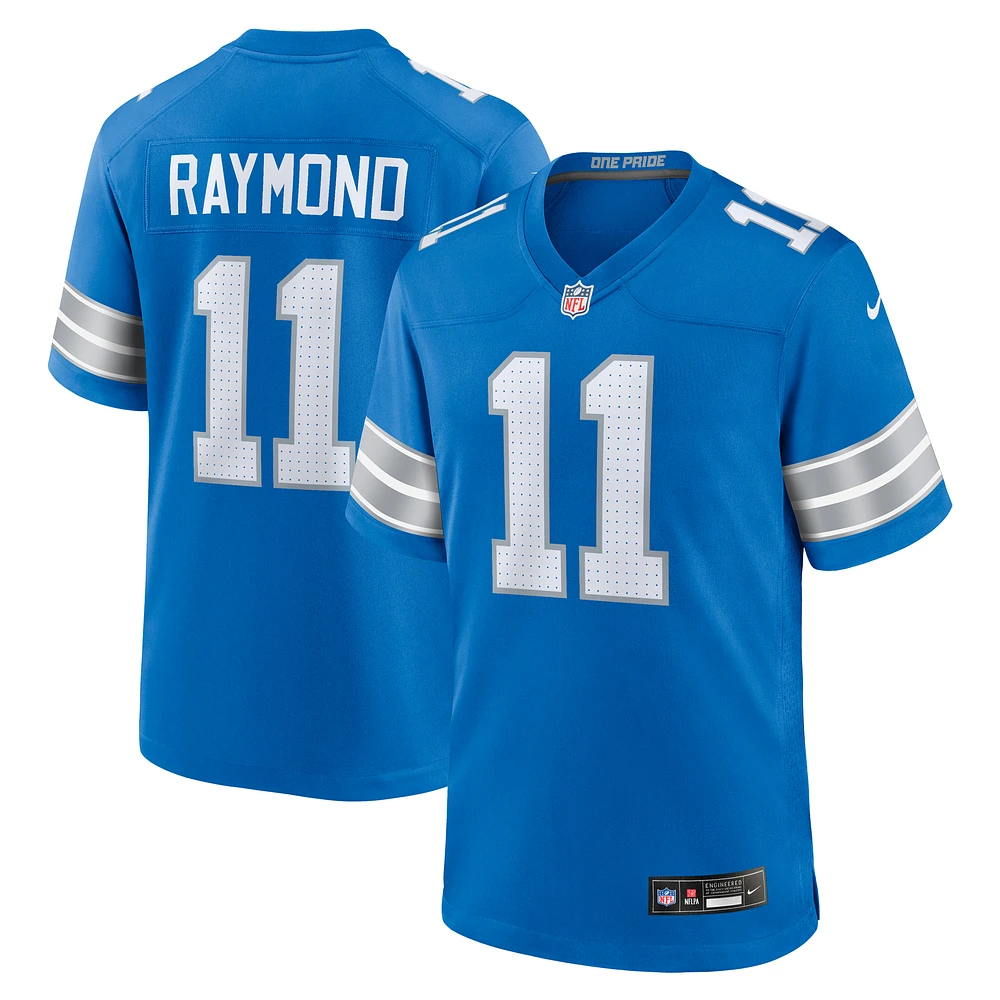 Men's Nike Kalif Raymond  Blue Detroit Lions Team Game Jersey