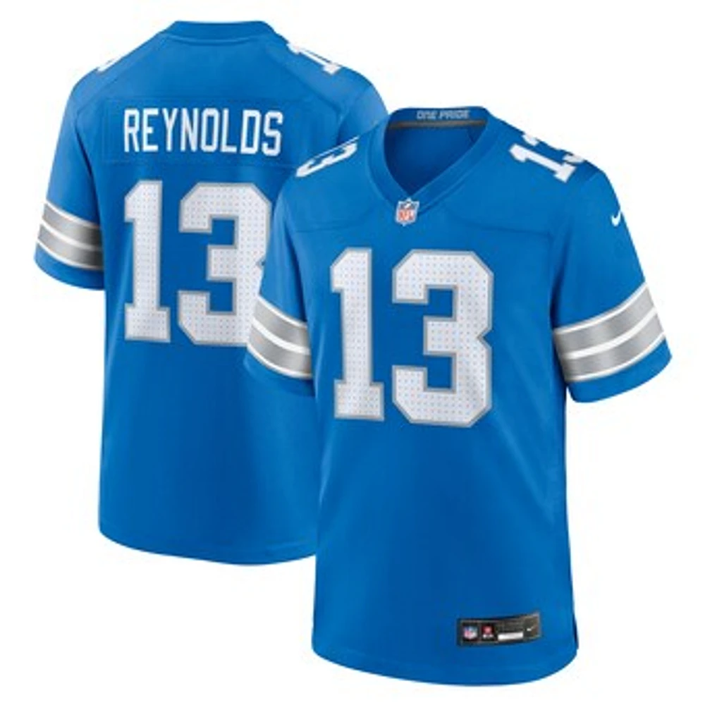 Men's Nike Craig Reynolds  Blue Detroit Lions Team Game Jersey