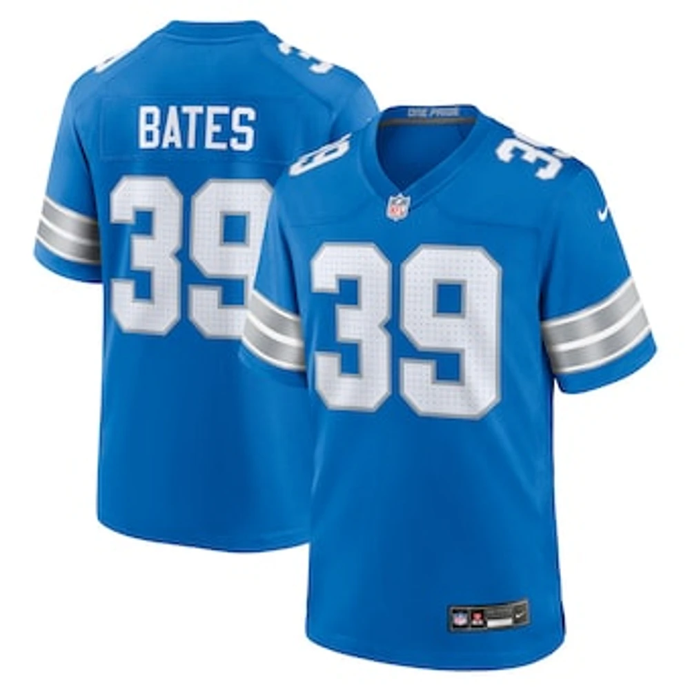 Men's Nike Jake Bates  Blue Detroit Lions Team Game Jersey