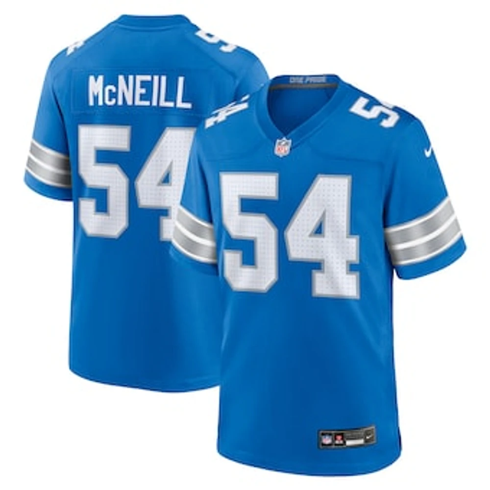 Men's Nike Alim McNeill  Blue Detroit Lions Team Game Jersey