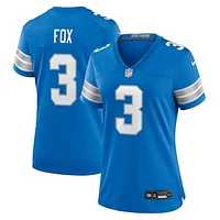 Women's Nike Jack Fox  Blue Detroit Lions Team Game Jersey