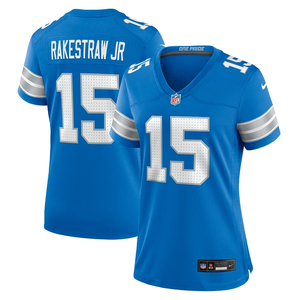 Women's Nike Ennis Rakestraw Jr.  Blue Detroit Lions Team Game Jersey