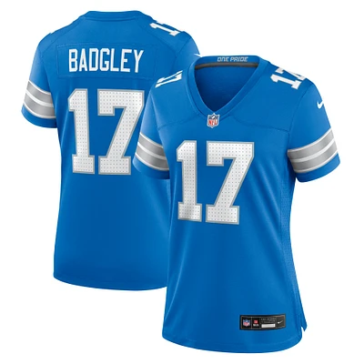 Women's Nike Michael Badgley  Blue Detroit Lions Team Game Jersey