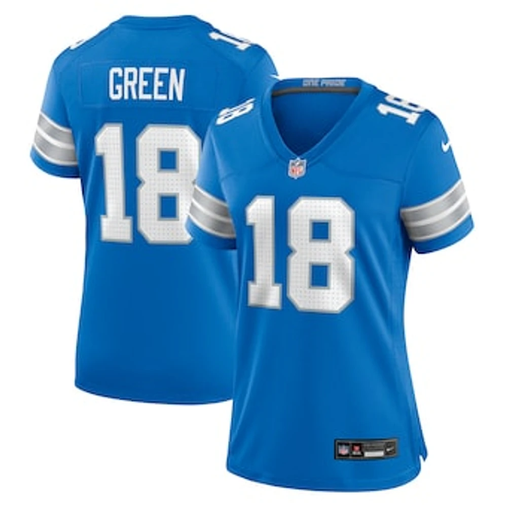 Women's Nike Antoine Green  Blue Detroit Lions Team Game Jersey