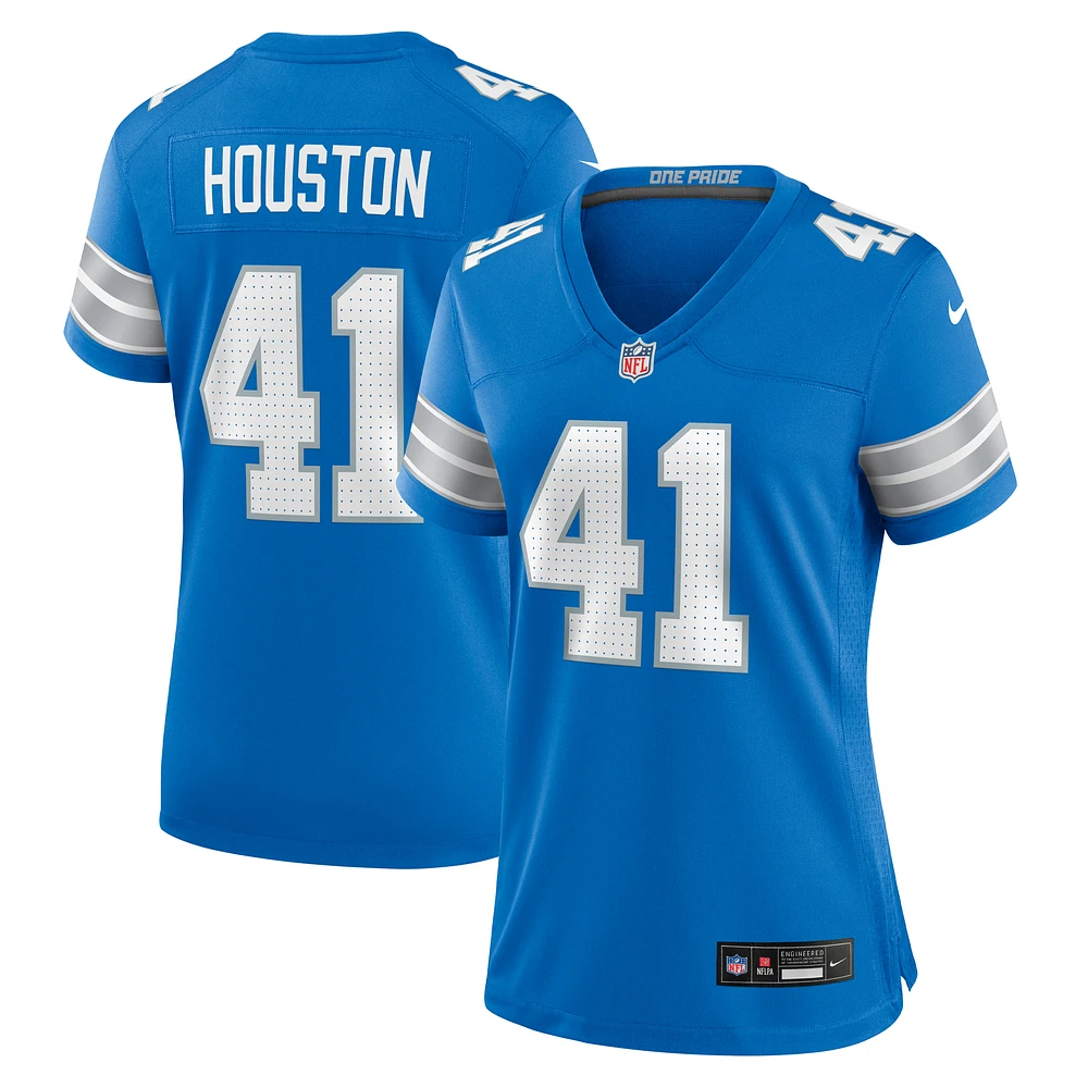 Women's Nike James Houston  Blue Detroit Lions Team Game Jersey