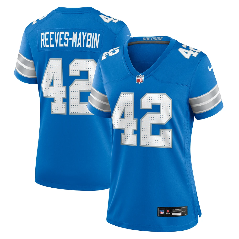 Women's Nike Jalen Reeves-Maybin  Blue Detroit Lions Team Game Jersey