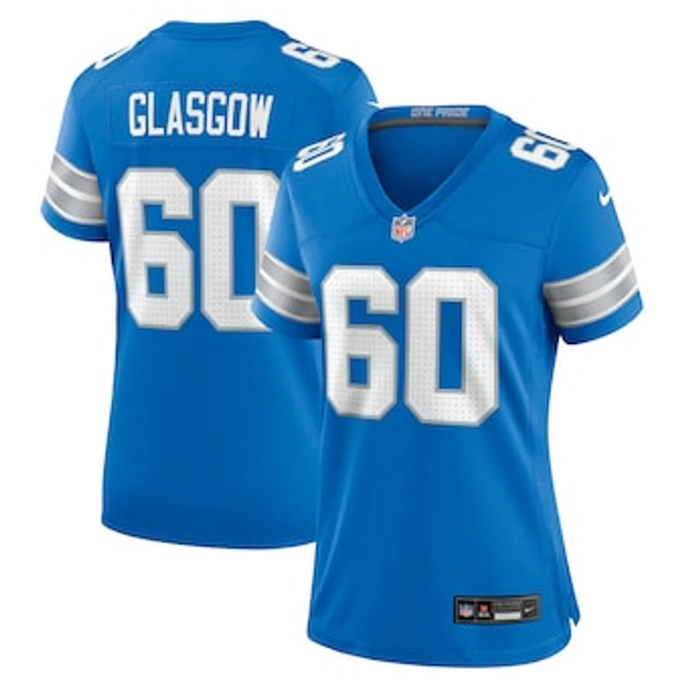 Women's Nike Graham Glasgow  Blue Detroit Lions Team Game Jersey