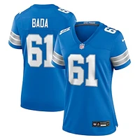 Women's Nike David Bada  Blue Detroit Lions Team Game Jersey