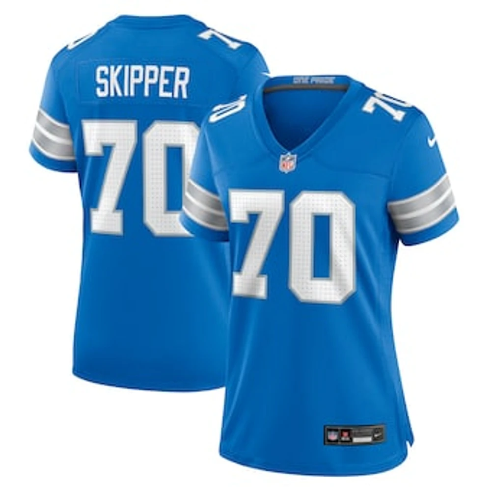 Women's Nike Dan Skipper  Blue Detroit Lions Team Game Jersey